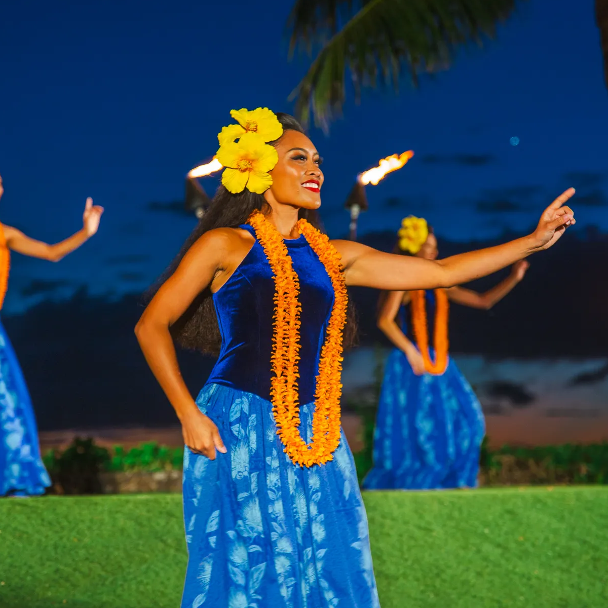 a luau dancer